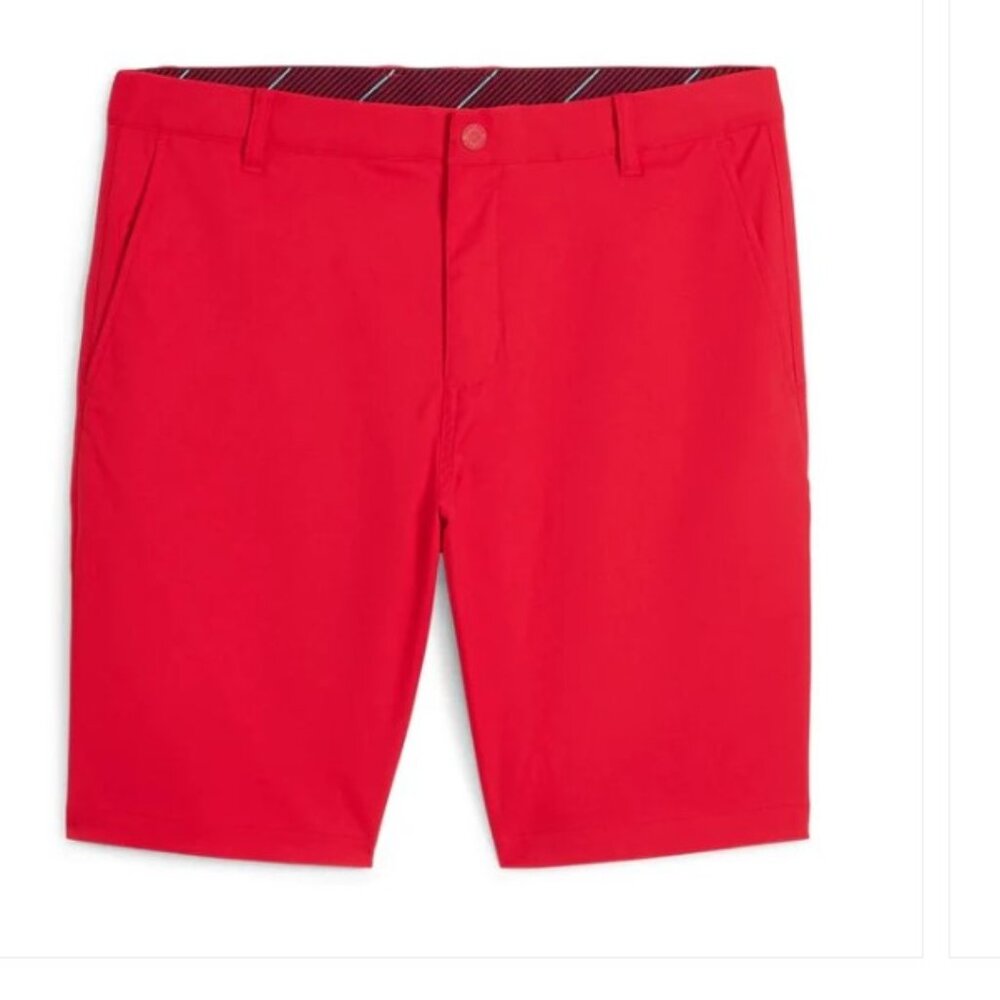 PUMA Volition America Red Cargo Golf Shorts 9" Performance Stretch Size 33 in